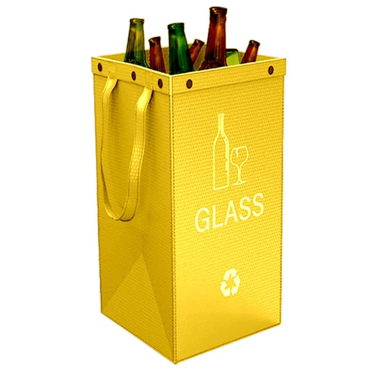 40-litre polypropylene rubbish bag showing 30x50x30cm dimensions and colour options including blue, green, and grey variations