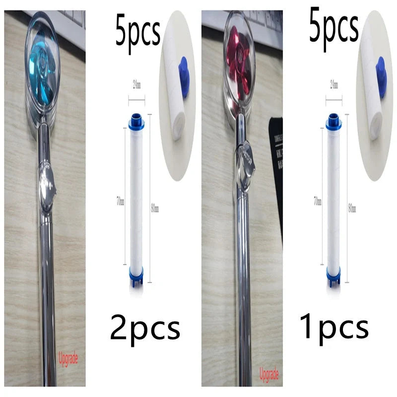 Turbo Propeller Shower Head with 360° fan extension and holder for a luxurious shower experience