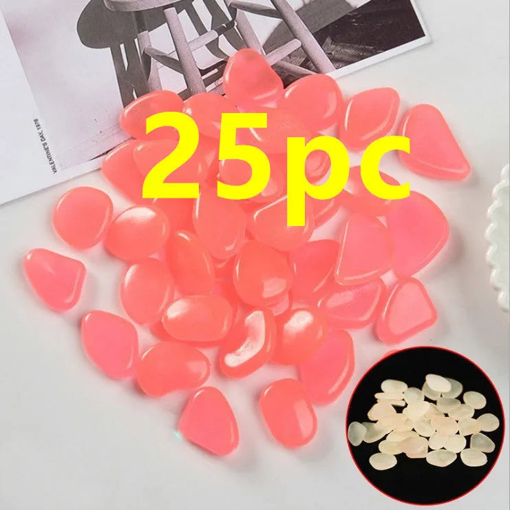 Qiming fluorescent luminous stones in mixed colours for aquarium and garden decoration