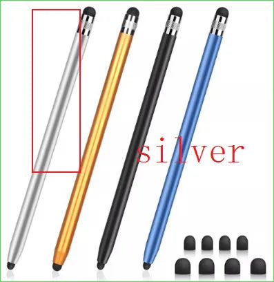 Two-in-one metal touch screen pen in various colours for use with Samsung, Apple, and Xiaomi devices