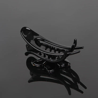 Rhinestone flower three-jaw clamp hair barrette in blue black grey for back-head styling