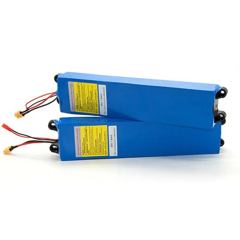 Electric scooter lithium battery pack with 36V voltage and capacities from 6.6A to 10.4A, providing extended ride times and reliable power for daily commuting and leisure use.
