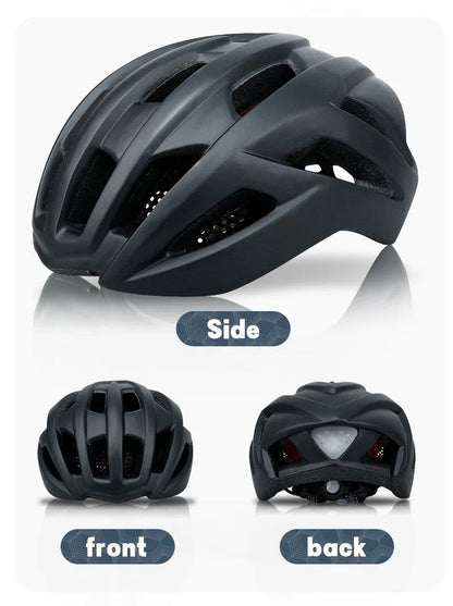 Orange cycling helmet with ventilation holes for mountain and road biking
