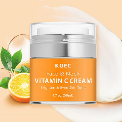 KOEC Retinol Neck Cream 50g container for moisturising and reducing fine lines on neck