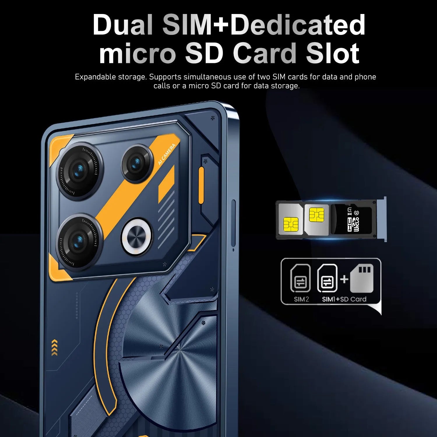 GT10 Pro Android smartphone in Blue or Silver with straight plate design and 4000mAh+ battery