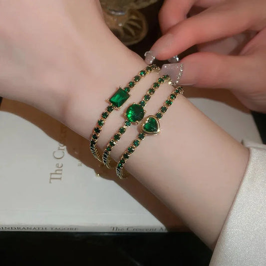 Elegant Zircon Geometric Bracelet for Women in various colours