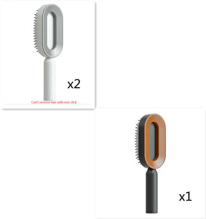 Premium self-cleaning hair brush with airbag massage technology for smooth, healthy hair