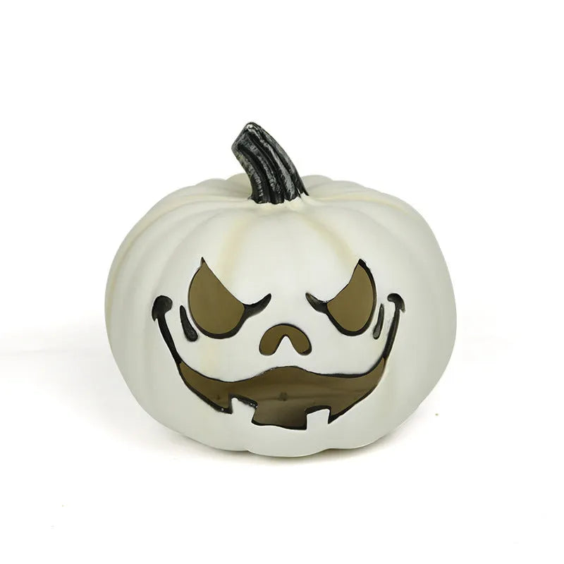 Plastic Halloween pumpkin atmosphere lamp in orange or white melon colour.