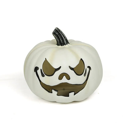 Plastic Halloween pumpkin atmosphere lamp in orange or white melon colour.