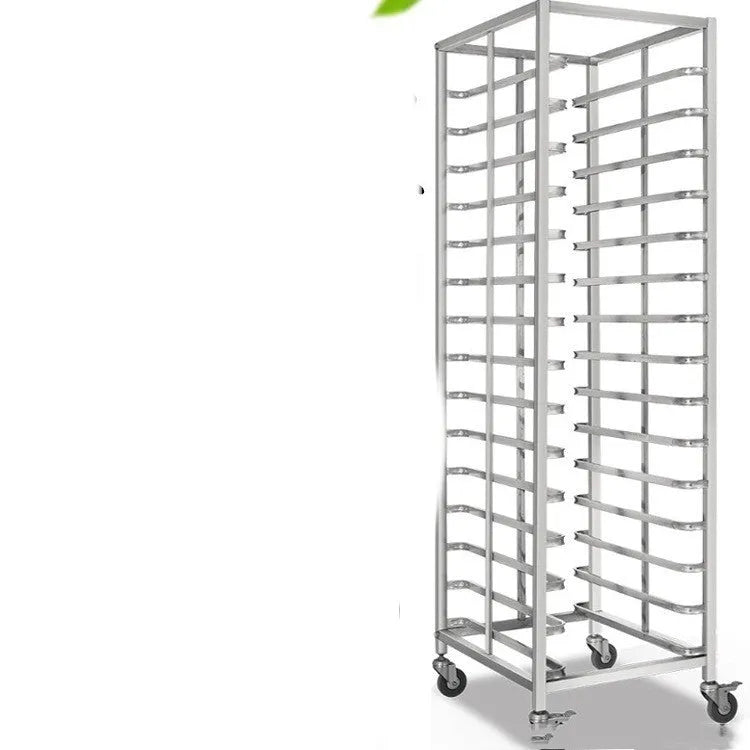 Stainless steel six-layer baking tray rack with a 40x60cm frame for commercial kitchen storage.