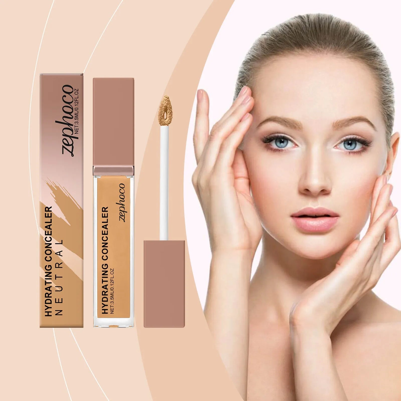 3.5ml tube of medium skin tone moisturising liquid foundation with natural finish.