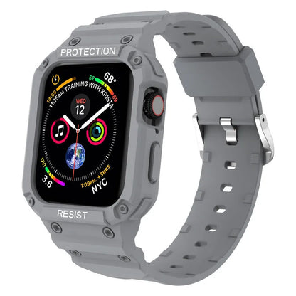 Soft TPU sports strap for Apple Watch Series 8 shown in multiple colour options