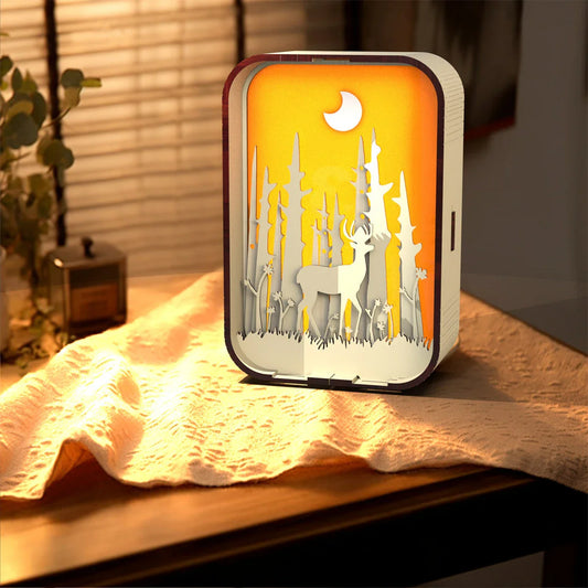 Elegant Minimalist Wooden Night Light with Soft LED Illumination and Compact, Versatile Design