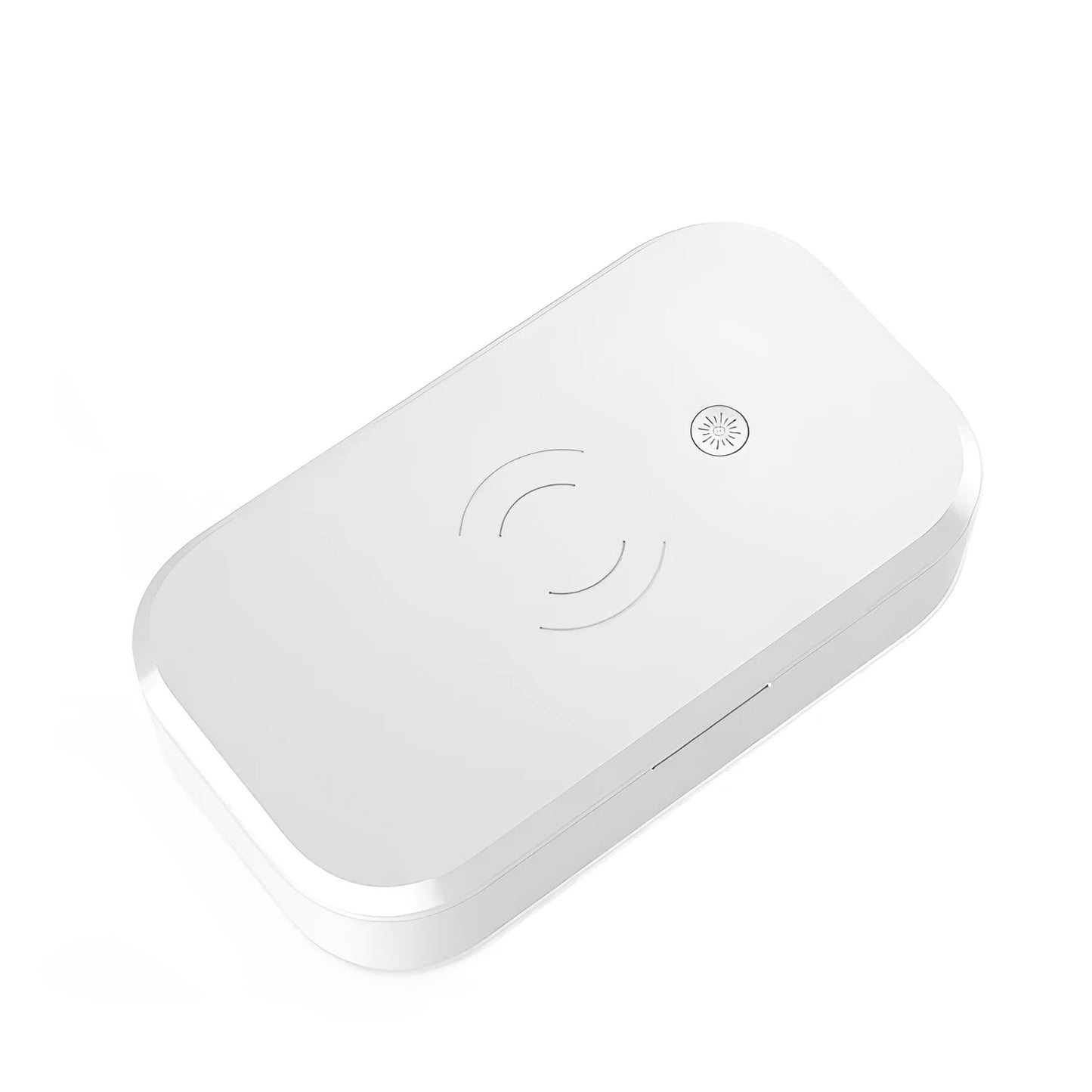 White ultraviolet disinfection box with wireless charging for nail tools and mobile phones, 380g weight, USB powered