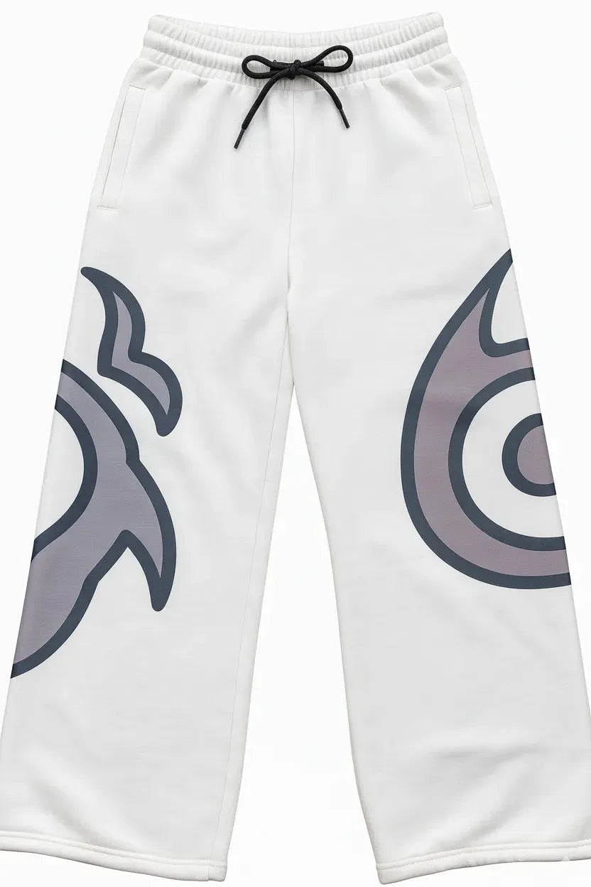 Gray casual wide leg 3D sports pants in polyester with bootcut leg and allover stereo print