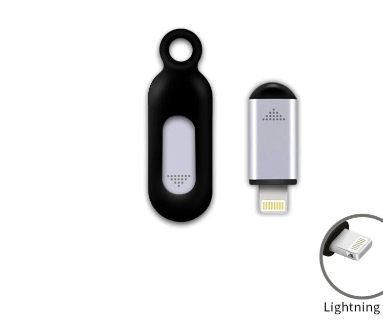 Compact aluminium cell phone infrared remote control with glossy black finish