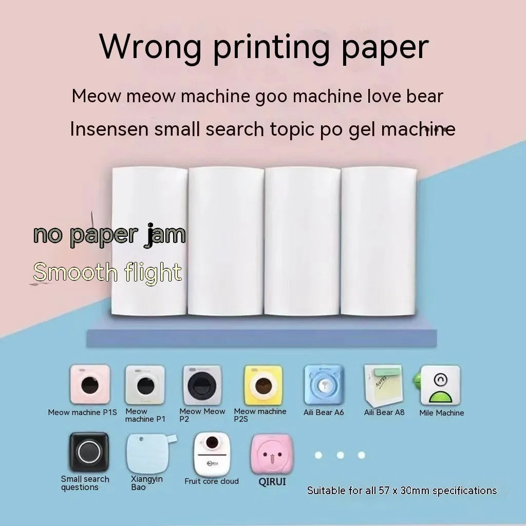 Student pocket wrong questions thermosensitive printing paper rolls in 57x30mm size