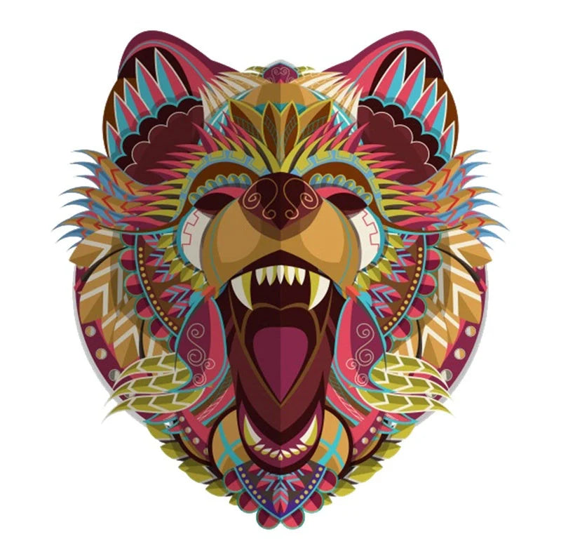 Colourful animal-shaped wooden jigsaw puzzles for children