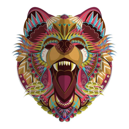 Colourful animal-shaped wooden jigsaw puzzles for children
