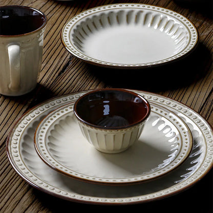 Ceramic Western Food Plate Set of 6 for versatile dining