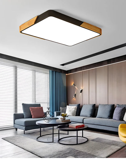 30cm round LED ceiling light with remote control showing three colour options