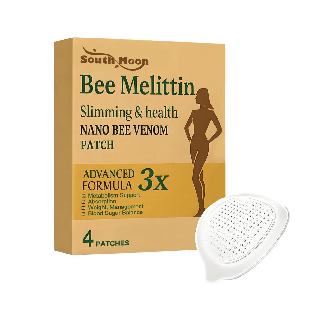 Slimming micro-needle patch package containing four dissolvable needle patches for skin treatment