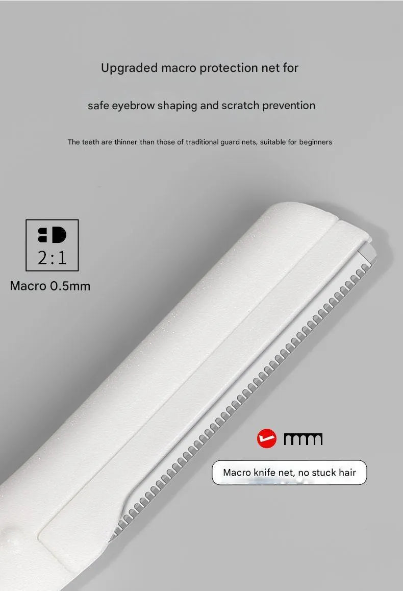 Eyebrow trimmer kit with safety blade for precise brow grooming