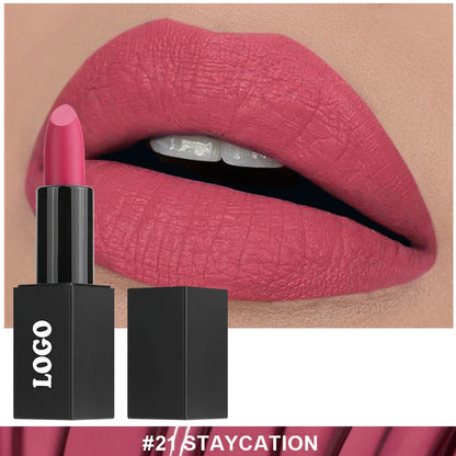 Beauty Does Not Fade waterproof matte lipstick in standard case with anti-discoloration technology