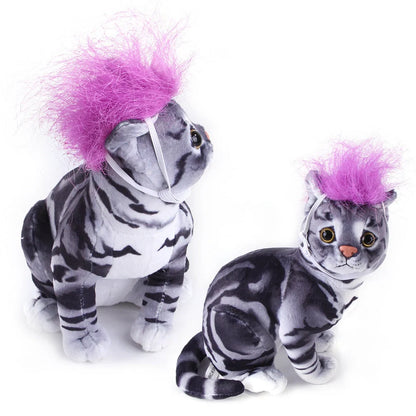 Adjustable dog wig for pets in various colours with elastic chin strap