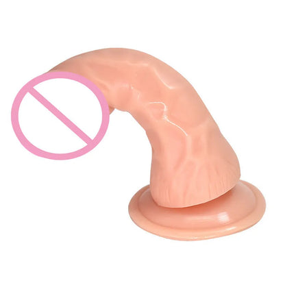 Skin colour bullet-shaped butt plug showing tapered design, 17.5cm length