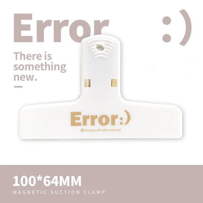 RosyPosy Japanese Wind Cream File magnetic bill clip in Haze Series with plastic magnet alloy construction