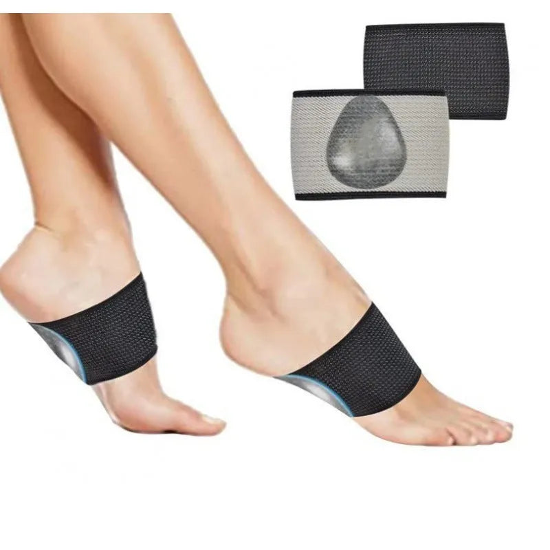 Men's and women's flat foot support elastic bandage with heart pad and arch support, adjustable PU foot cover suitable for year-round use, available in ordinary style and full heart style designs