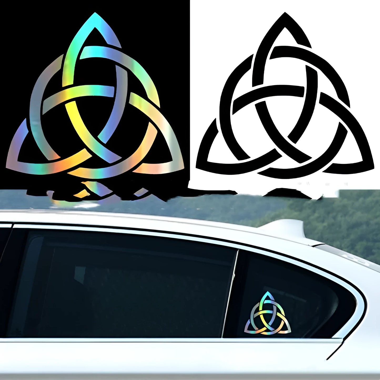 Funny automobile sticker with waterproof adhesive in black, white or laser colour options