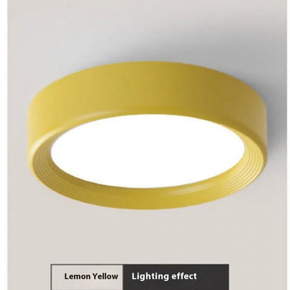 LED ultra-thin surface mounted downlight ceiling light in black aluminium shell