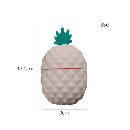 Silicone facial ice roller mold measuring 14.5cm by 7cm with pineapple and single horn style options