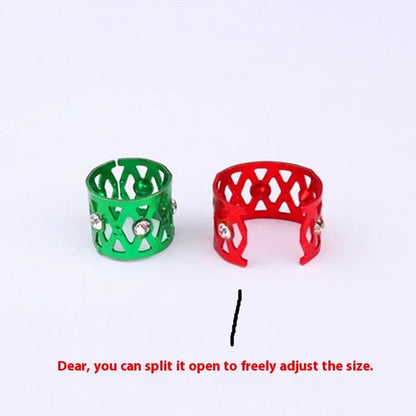 Aluminium hair ring wig decoration in mixed colours showing crown and heart shape designs