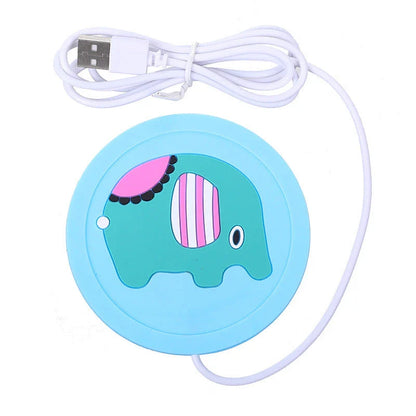 Cosy USB-powered heating pad with a soft rubber construction and a playful animal-inspired design, perfect for keeping mugs and cups warm