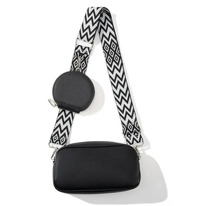 Soft PU women's one-shoulder crossbody bag in horizontal square shape with single strap