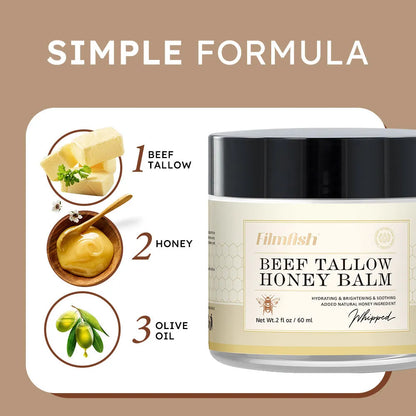 Honey moisturizing body cream in 60ml jar for dry skin care