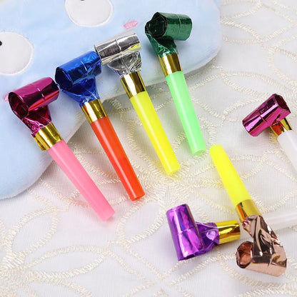 Colourful dragon-themed plastic hammers or sticks, perfect as party favours for children's events and celebrations