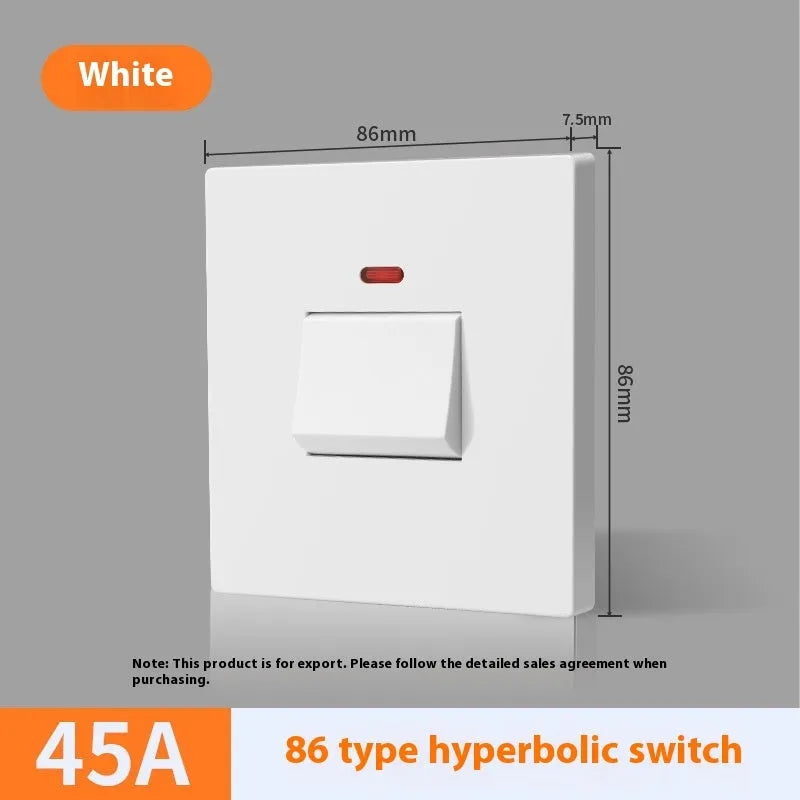 25A 45A high-current plastic switch with light panel for curved rack electrical installations