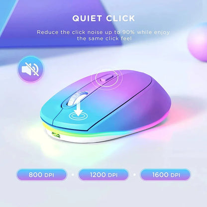 24g wireless ergonomic mouse with USB receiver and charging cable