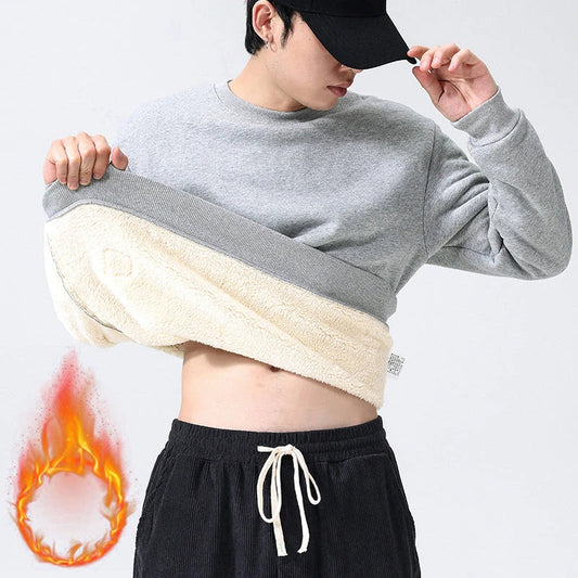 Cozy fleece pullover sweatshirt for men in a variety of classic colors