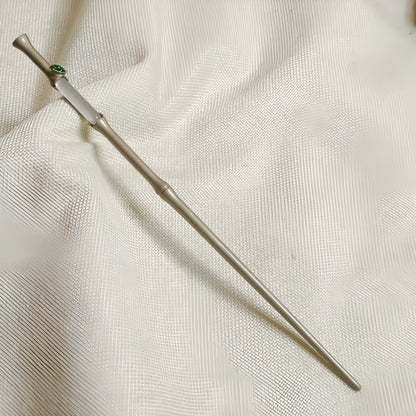Traditional Chinese bamboo leaf hairpin with electroplated alloy construction style 5365