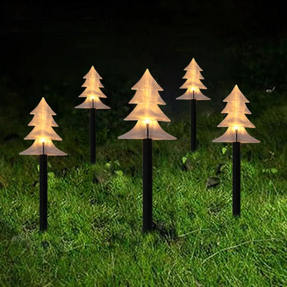 Outdoor solar snowflake garden lights with ground plug for lawn and Christmas decoration