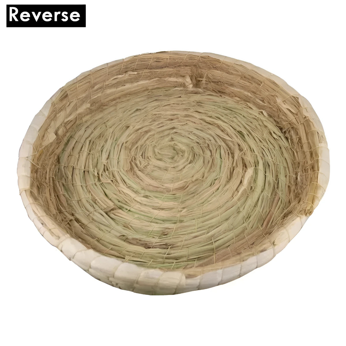 Straw woven bowl-shaped cat bed and scratching board made from straw and corn husk, hand-woven pet nest in five sizes.