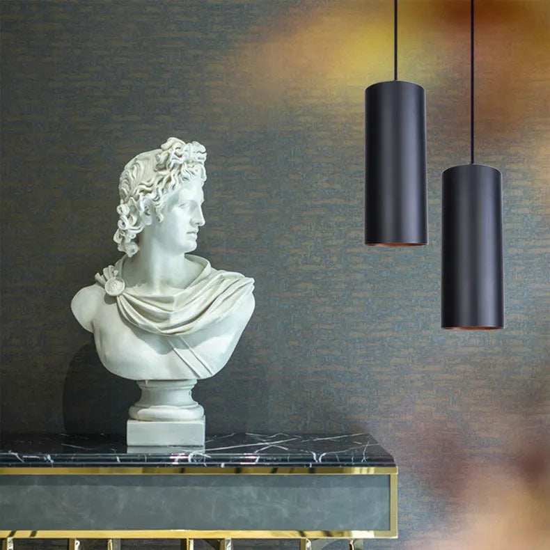 Retro iron art chandelier in matte black finish, showing simple design with clean lines for ceiling mounting.
