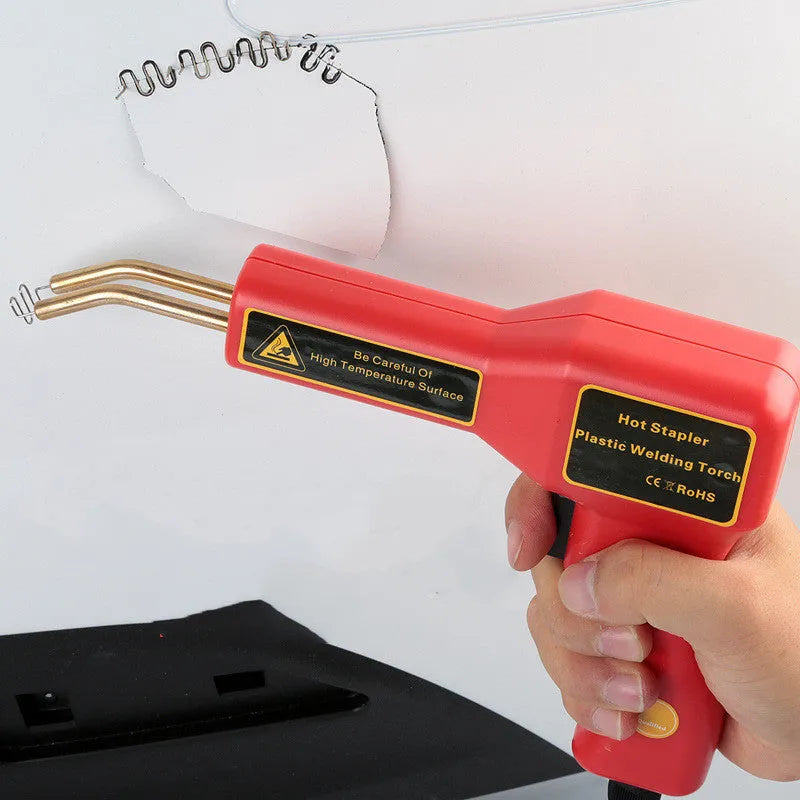 CR307 plastic welding gun with LED light and power cord for car bumper repair.