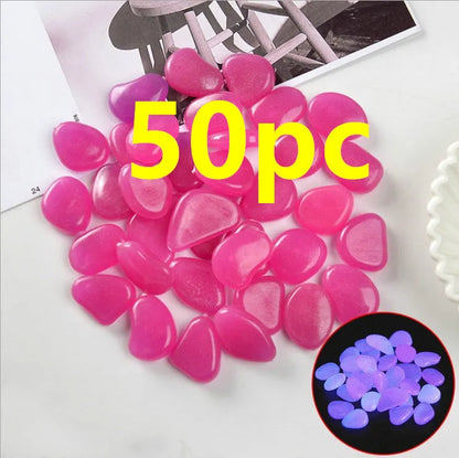 Qiming fluorescent luminous stones in mixed colours for aquarium and garden decoration