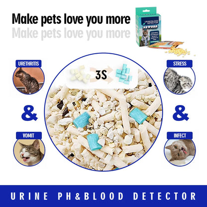 Cat Litter Self Checking Particles 5PC Set in brown and green, showing colour-changing moisture detection